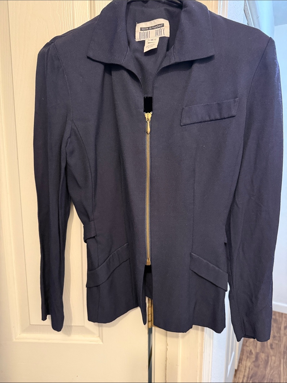 Dani Max Navy Zip-Front Women's Jacket